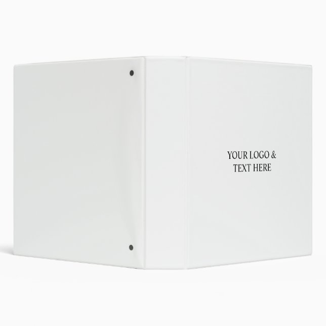 White Personalized – Your Logo & Text Here Binder (Background)