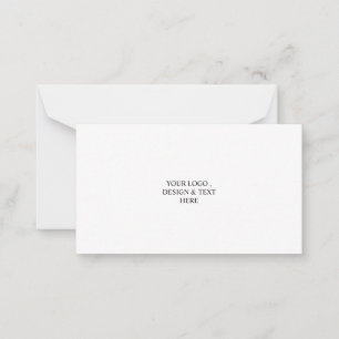 White Personalized – Your Logo & Text Here Card