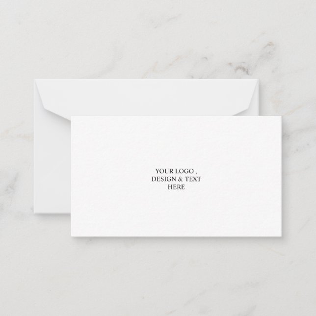 White Personalized – Your Logo & Text Here  Card (Front)