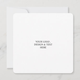 White Personalized – Your Logo & Text Here Card