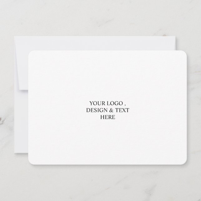 White Personalized – Your Logo & Text Here  Card (Front)