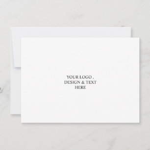 White Personalized – Your Logo & Text Here Card