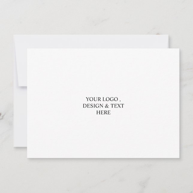 White Personalized – Your Logo & Text Here  Card (Front)