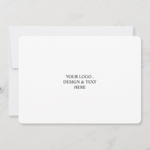 White Personalized – Your Logo & Text Here Card