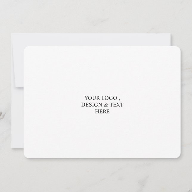 White Personalized – Your Logo & Text Here  Card (Front)