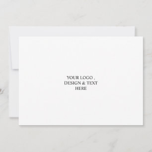 White Personalized – Your Logo & Text Here Card