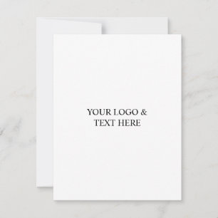 White Personalized – Your Logo & Text Here Card