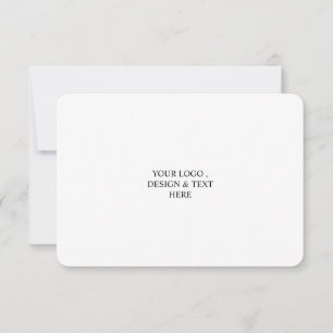 White Personalized – Your Logo & Text Here Card