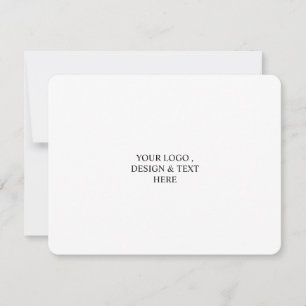 White Personalized – Your Logo & Text Here Card
