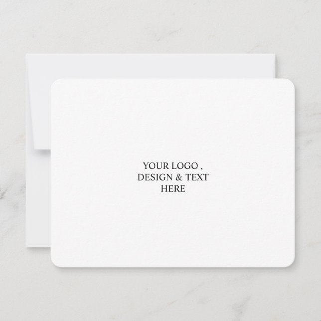 White Personalized – Your Logo & Text Here  Card (Front)