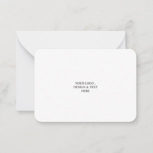 White Personalized – Your Logo & Text Here Card