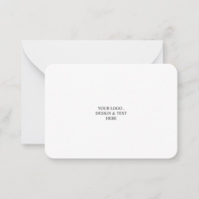 White Personalized – Your Logo & Text Here  Card (Front)