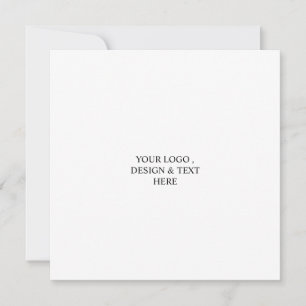 White Personalized – Your Logo & Text Here Card