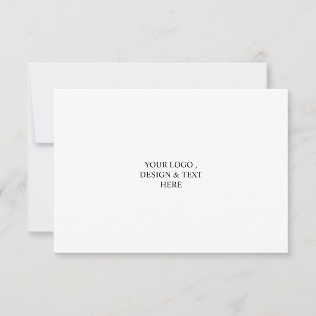 White Personalized – Your Logo & Text Here  Card (Front)