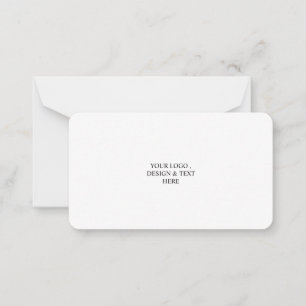 White Personalized – Your Logo & Text Here Card