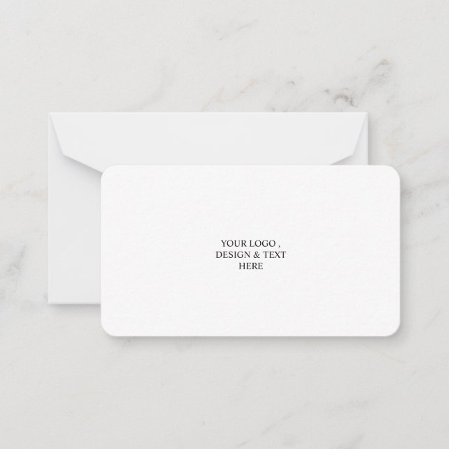 White Personalized – Your Logo & Text Here  Card (Front)