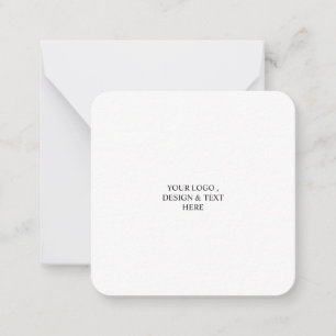 White Personalized – Your Logo & Text Here Card