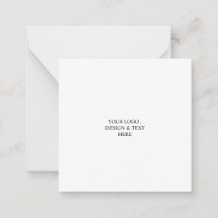 White Personalized – Your Logo & Text Here Card