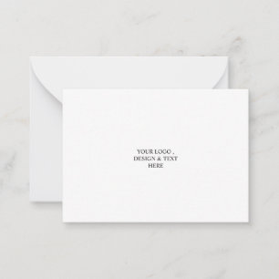 White Personalized – Your Logo & Text Here Card