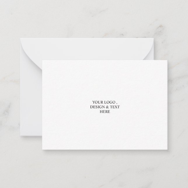 White Personalized – Your Logo & Text Here  Card (Front)