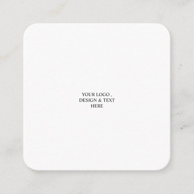 White Personalized – Your Logo & Text Here  Enclosure Card (Front)