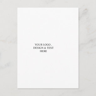 White Personalized – Your Logo & Text Here Holiday Postcard