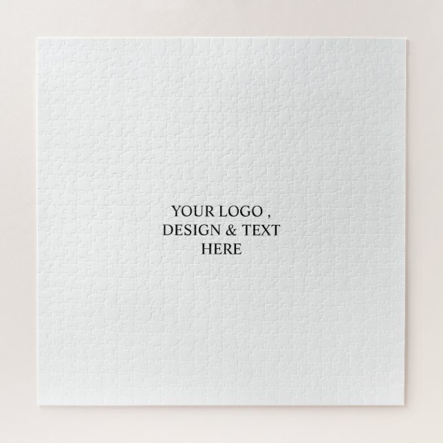 White Personalized – Your Logo & Text Here  Jigsaw Puzzle (Horizontal)