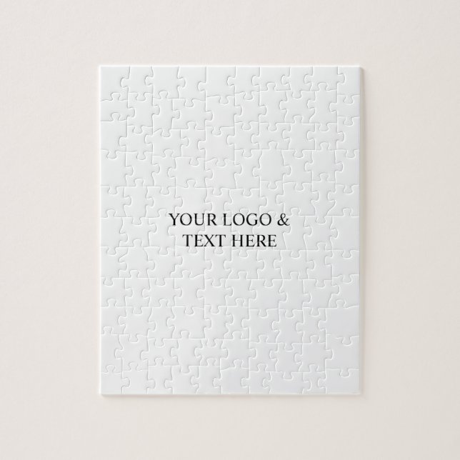 White Personalized – Your Logo & Text Here Jigsaw Puzzle (Vertical)