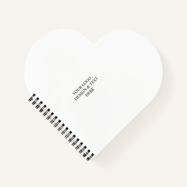 White Personalized – Your Logo & Text Here Notebook (Front)