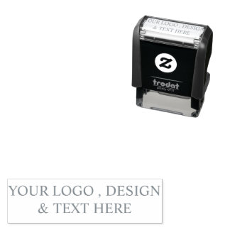 White Personalized – Your Logo & Text Here  Self-inking Stamp