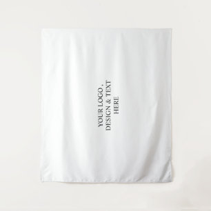 White Personalized – Your Logo & Text Here Tapestry
