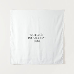 White Personalized – Your Logo & Text Here Tapestry
