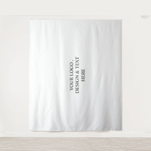 White Personalized – Your Logo & Text Here Tapestry