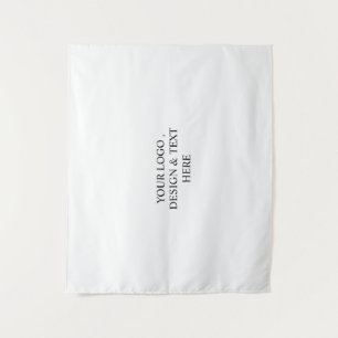 White Personalized – Your Logo & Text Here Tapestry