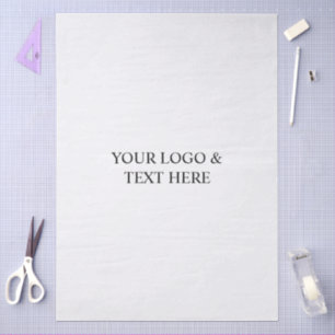 White Personalized – Your Logo & Text Here Tissue Paper