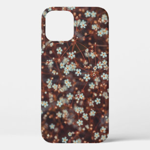 WHITE PETALED FLOWERS iPhone 12 CASE