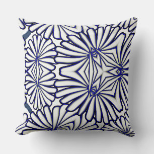 White Petals Repeat Home Decor Throw Pillow