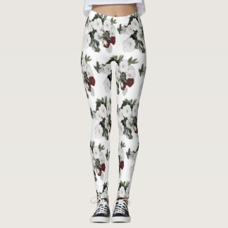 White Petunia Leggings