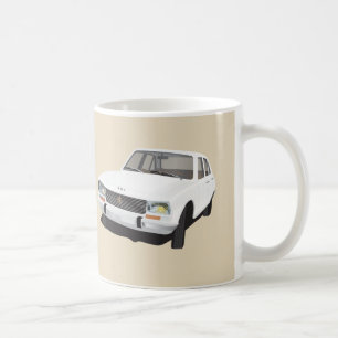 White Peugeot 504 - 2 images - Coffee Mug
