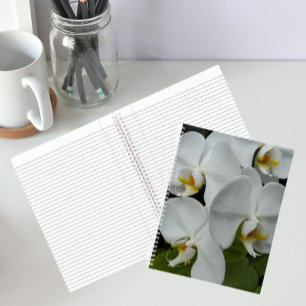 White Phalaenopsis Orchids Floral Notebook