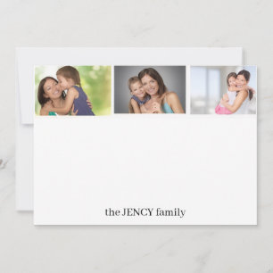 White Photo Collage Minimal Clean Modern Design Card