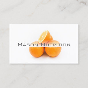 White Photo of Oranges Business Card