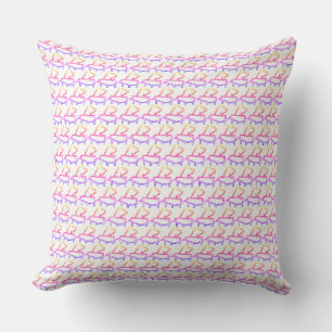 White Piano Embellished Throw Pillow