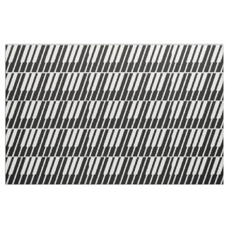 White Piano Keys Fabric