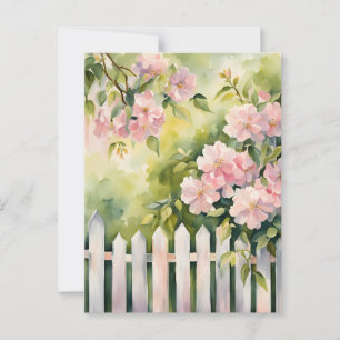 White Picket Fence Postcard