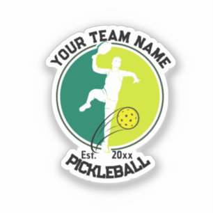 White Pickleball Club Team Player Pickler Custom
