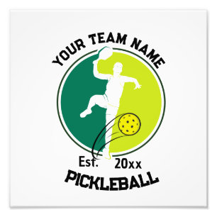 White Pickleball Club Team Player Pickler Custom Photo Print