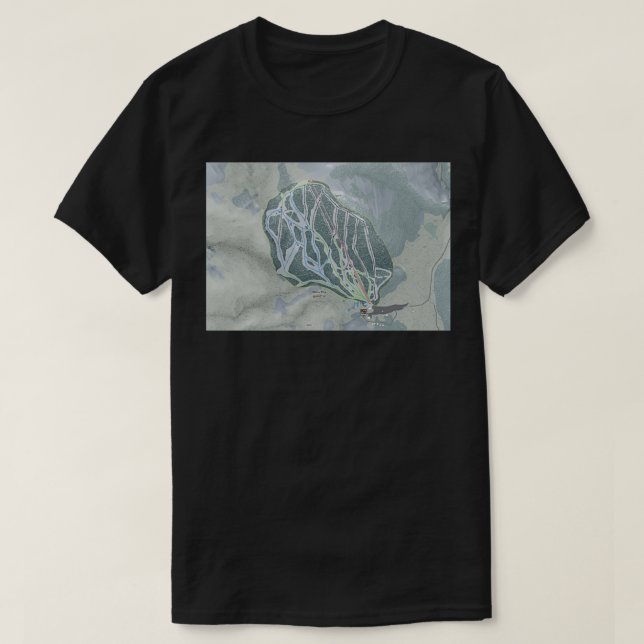 White Pine Resort Trail Map T-Shirt (Design Front)
