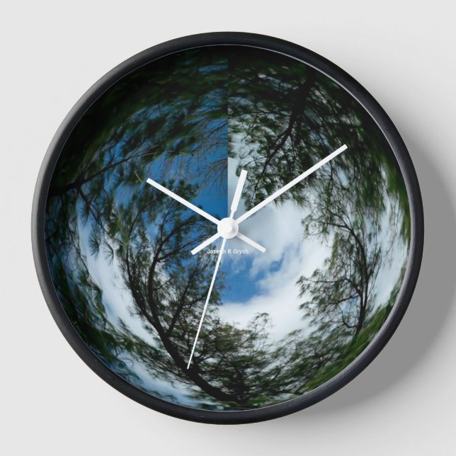 White Pine Sphere Clock (Front)