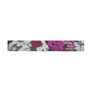 White, Pink and Red Dianthus Floral Wrap Around Label